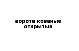 ворота кованые открытые